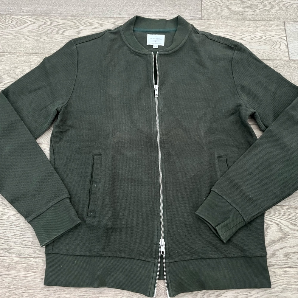 PETER WERTH Cotton Zip Cardigan